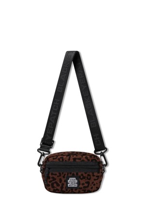 LEOPARD PATTERNED CORDUROY SHOULDER BAG - MULTI (BEPFW25AC38)