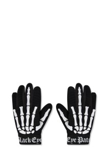 SKELETONS FINGER GLOVES - BLACK (BEPFW25AC49)