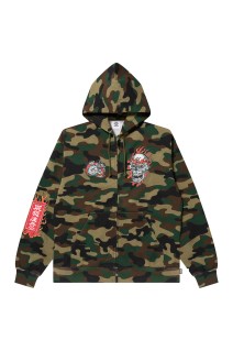 UE SKULL MONEY DRAGON ZIP HOODIE - WOODLAND CAMO (BEPFW25CS24)