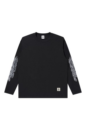 FLAME LOGO THERMAL L/S TEE - BLACK (BEPFW25LT07)