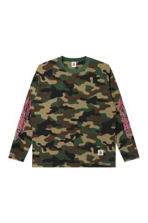 FLAME LOGO THERMAL L/S TEE - WOODLAND CAMO (BEPFW25LT07)