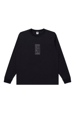 HWC SAME COLOR EMBROIDERED L/S TEE - BLACK (BEPFW25LT12)