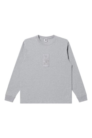 HWC SAME COLOR EMBROIDERED L/S TEE - HEATHER GRAY (BEPFW25LT12)