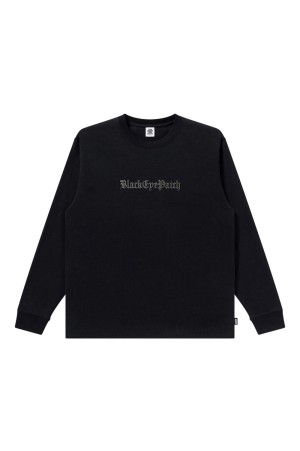 RHINESTONED OE LOGO L/S TEE - BLACK (BEPFW25LT15)
