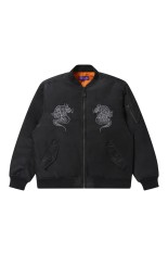 DRAGONS EMBROIDERED BOMBER JACKET - BLACK (BEPFW25OT06)