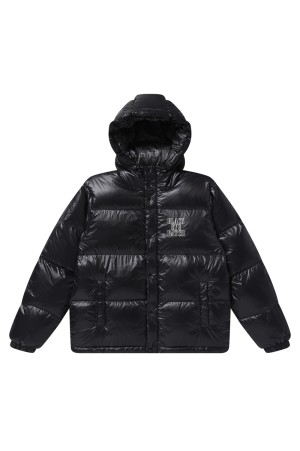 STENCIL LOGO HOODED DOWN JACKET - BLACK (BEPFW25OT10)