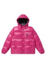 STENCIL LOGO HOODED DOWN JACKET - PINK (BEPFW25OT10)