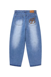 B EMBLEM EXTRA BAGGY JEANS - INDIGO (BEPFW25PA16)