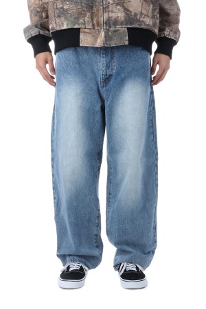 B EMBLEM EXTRA BAGGY JEANS - INDIGO (BEPFW25PA16)