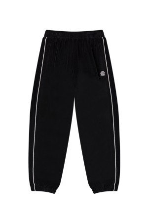OG LABEL PIPED VELOUR TRACK PANTS - BLACK (BEPFW25PA20)
