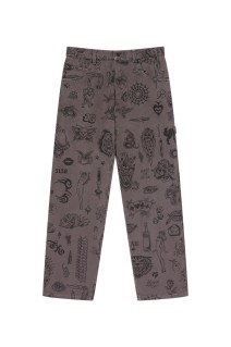 UE TATTOO FLASH DUCK PANTS - CHARCOAL (BEPFW25PA23)