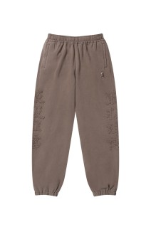 HWC EMBROIDERED PIGMENT DYED SWEAT PANTS - BROWN (BEPFW25PA26)
