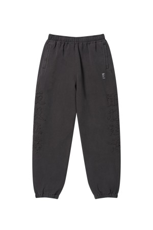 HWC EMBROIDERED PIGMENT DYED SWEAT PANTS - CHARCOAL (BEPFW25PA26)