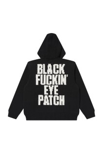 BFEP KNITTED ZIP HOODIE - BLACK (BEPFW25TP13)