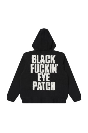 BFEP KNITTED ZIP HOODIE - BLACK (BEPFW25TP13)