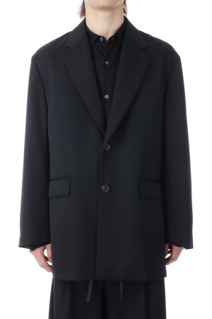 OVERSIZED SINGLE BREASTED LONG JACKET - BLACK (ST.1409)