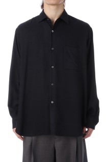 RAYON SILK FLANNEL OVERSIZED DOWN PAT SHIRT - CHARCOAL (ST.1440)