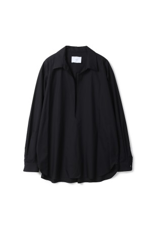 SUVIN COTTON OVERSIZED SKIPPER SHIRT - BLACK (ST.1496)