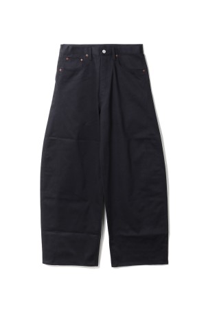 DEFORMATION WIDE COTTON PANTS - BLACK (ST.1390)