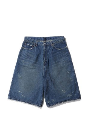 BAGGY DENIM SHORTS - INDIGO (ST.1393)