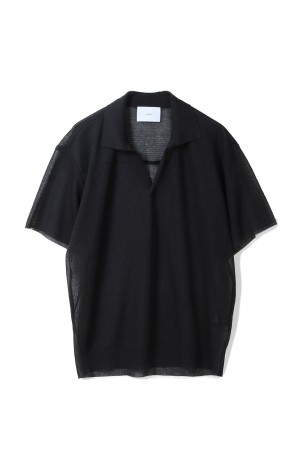 PE/RAMIE KNIT SS SKIPPER - DARK CHARCOAL (ST.1487)