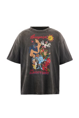 SS T-SHIRT / ALMITHY SAINT / BLACK (SM-MK8-0000-008)