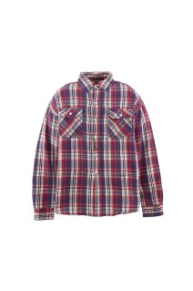 FLANNEL SHIRT / CHECK / BEIGE (SM-MK8-0000-042)
