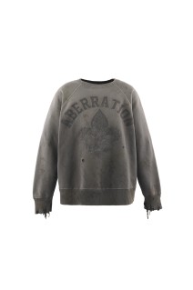 CREW NECK SWEAT / ABBERATION / CHARCOAL (SM-MK8-0000-054)