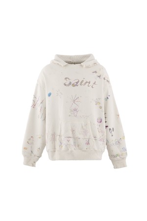 COCO_DOUBLE FACE HOODIE / WHITE (SM-MK8-0000-C17)