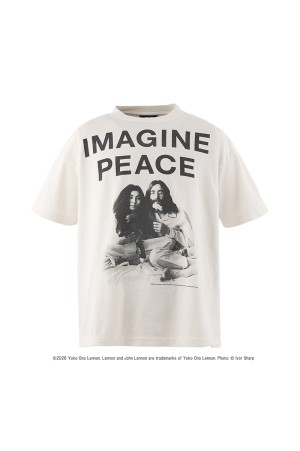JL_SS T-SHIRT / IMAGINE PEACE / WHITE (SM-MK8-0000-C27)