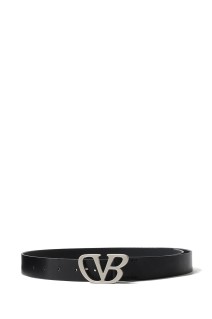 DB HOOK BUCKLE BELT - BLACK SILVER (26SS72BT33)