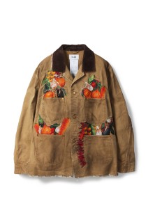 VEGETABLE EMBROIDERY WORK JACKET - BEIGE (26SS19BL249)
