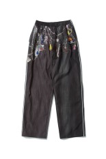 EMBROIDERED CHAIN TRACK PANTS - CHACOAL (26SS22PT354)