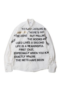 KINMEDAI LINE MESSAGE SHIRT - WHITE (26SS42SH172)