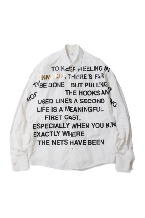 KINMEDAI LINE MESSAGE SHIRT - WHITE (26SS42SH172)