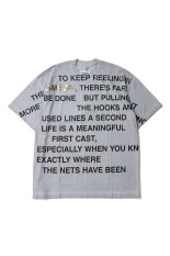 KINMEDAI LINE MESSAGE TEE - ASH (26SS32CS427)