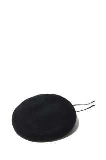 POLY KNIT BERET - BLACK (MEKNYY102A)