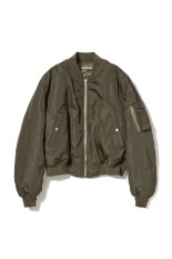 HIGH DENSITY SILK TWILL FLIGHT BLOUSON - DARK OLIVE (A26SB02AR)