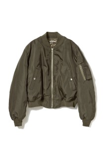 HIGH DENSITY SILK TWILL FLIGHT BLOUSON - DARK OLIVE (A26SB02AR)