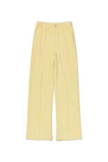 COTTON NYLON PILE PANTS - LIGHT YELLOW (A26SP04DP)