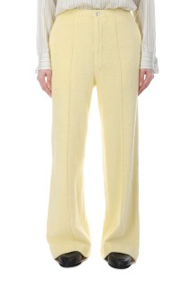 COTTON NYLON PILE PANTS - LIGHT YELLOW (A26SP04DP)