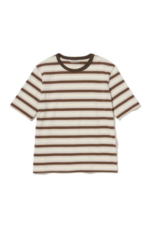 GRADIENT STRIPE JERSEY TEE - FADE BROWN STRIPE (A26ST04GJ)