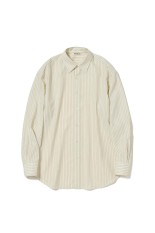 SUPER FINE WOOL STRIPE SHIRT - IVORY WHITE STRIPE (A26SS02WW)