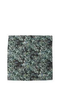 PRINTED AIRY SILK SCARF - SMALL - DARK BROWN (A26SS06AP)