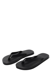 SOFT LEATHER FLIP-FLOPS - BLACK (A26SS11QD)