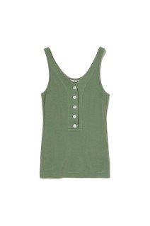 ORGANIC COTTON FINE RIB TANK - SAGE GREEN (A26ST03OF)