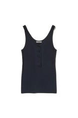 ORGANIC COTTON FINE RIB TANK - DARK NAVY (A26ST03OF)