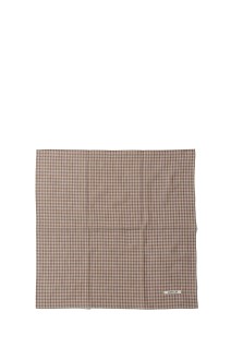 AIRY LIGHT COTTON CHECK SCARF - BROWN GINGHAM CHECK (A26SS05GC)