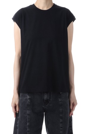 SEAMLESS CREW NECK SLEEVELESS - BLACK (A00T06ST)