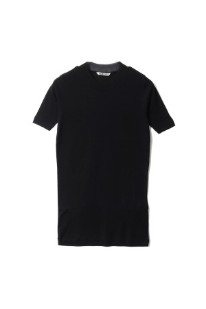 SUPER HIGH GAUGE SHEER RIB TEE - BLACK (A00T03HF)